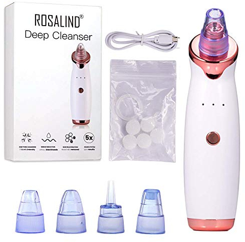 Pormaskborttagare med 5 utbytbara skönhetshuvuden, pormaskar, porrengörare, 3 lägen, Blackhead Remover, vakuum, pormaskar, USB-laddning, elektrisk porsugare