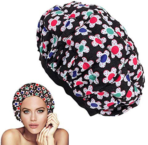 Lesgos Thermique Bouchon, Casques Chauffant Cheveux sans Fil Au Micro-Ondes Bouchon Thermique pour Thérapie Capillaire Spa Thermal Steamer Cheveux Bouchon de Traitement