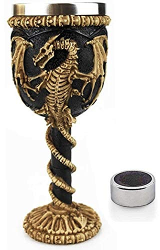Mittelalter GOT Drachenkelch Kelch Kelch Dungeons & Dragons Spiel Geschenkideen von Thrones Merchandise Trinkbecher Gefäß mit Weintropfring