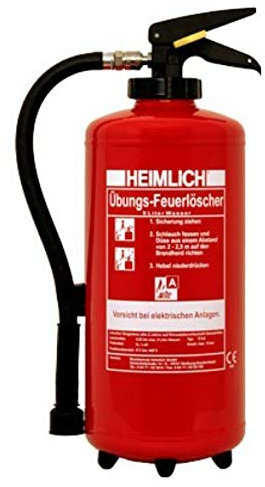 9Liter Wasser Übungslöscher wiederbefüllbar mit Druckluft Trainings- und Schulungs-Feuerlöscher für Ausbildung Brandschutzhelfer von MBS-FIRE