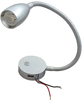 LED Flessibile Collo D'oca Luce di Lettura 12 V 24 V Spotlight Touch Switch Dimmerabile Porta di Ricarica USB Mappa Lampada Per Camper Camper Barca