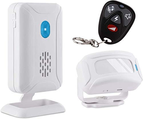 NineLeaf Sonnette de porte sans fil, détecteur de mouvement et de passage, alarme de fenêtre, télécommande, 5 modes, 36 mélodies, 120 m de portée