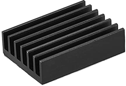sourcing map 20 Stück Elektronische Kühlermodulkühler Aluminium Kühlkörper 20x14x6mm für CPU mit Selbstklebend Wärmeleitpad Schwarz