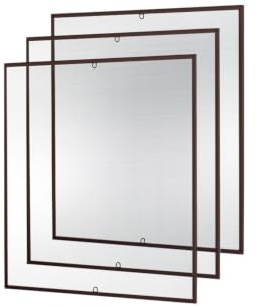 empasa Insektenschutz Fliegengitter Fenster START Set Fliegenschutz | Alurahmen Mückengitter als Selbstbausatz in 100 x 120 cm, verschiedene Sets und Farben, Farbe:braun, Ausführung:3er Set