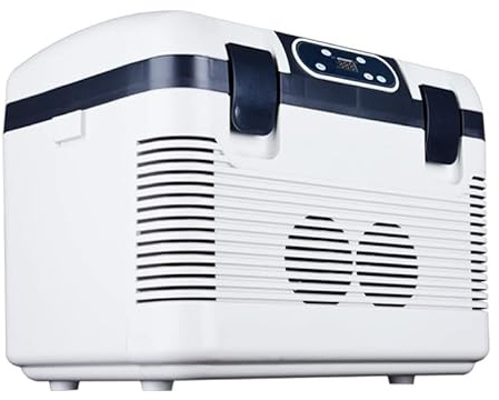 JIONET Mini Car Refrigerator 19 Litre Portable Quiet Fridge Freezer DC 12V 24V AC 220V Cooler and Warmer Ice Chest for Camping Kitchen Home Driving Picnic (Color : White, Size : 19L)