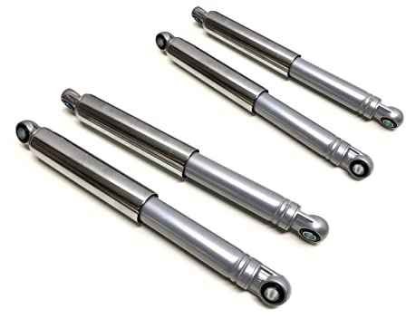 Tieferlegung Set Stoßdämpfer Silber 290mm + 260mm passend für Simson Schwalbe KR51 (5cm Tiefer) – Hydraulische Federbeine – 4-teiliges Tieferlegungs Kit