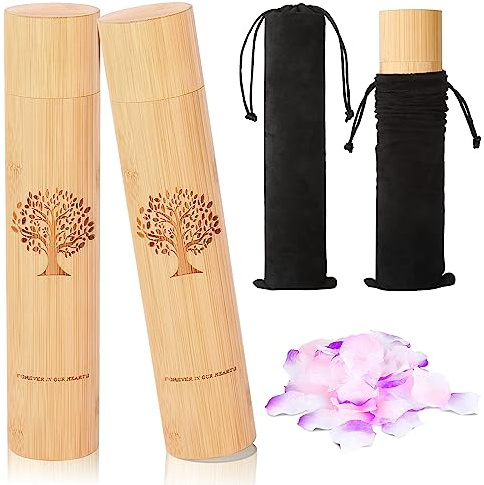Very100 Small Scattering Urns for Human Ashes Adult,9''x2'' Scattering Tubes for Human Ashes,Eco Friendly Biodegradable Urns for Human Ashes(Set of 2,Tree of Life Pattern)