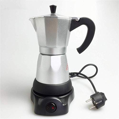 TEmkin Caffettiera elettrica, 6 Tazze 300 ml Caffettiera elettrica Materiale in Alluminio Caffettiere Moka Macchina per caffè v60 Macchina per caffè Espresso con Filtro