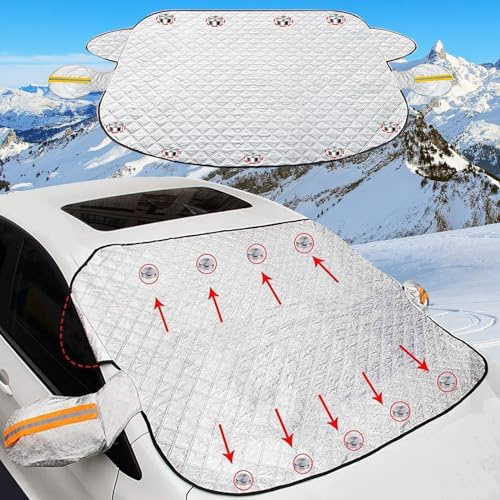 KAddu Frontscheibenabdeckung für Hyundai Staria, Winter Auto Windschutzscheibenabdeckung mit Magnet, Gegen Frost/Schnee/EIS/Staub/Sonne (180 x 120 cm)