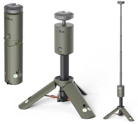 OUTASK Portable Camping Lantern Rechargeable, with 3 Modes, Type C Charging,720° Stereo Lighting, Camping Lamp & Flash Light for Adventure, Emergency, Camping, Hiking Light, Army Green