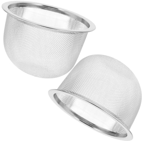 HOLIDYOYO 2 Stück Edelstahl Teefiltermasch Teeinfuser Einfügen Feinmaschiges Teesieb Für Teekannen Und Tassen Wiederverwendbarer Tee -Accessoires Einsatz Für Losen Tee