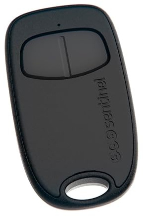 SCS Sentinel Mando a distancia SimplyControl de 2 canales – Código variable, seguridad mejorada – Alcance de 40 m – Diseño compacto negro – Accesorio para apertura de puertas – AAM0128