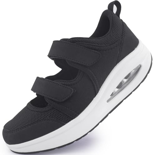 Git-up Transpirable Enfermera Zapatillas Mujer Antideslizante Ajustable Cómodo Correr Correr Casual Ortopédico Ligero Artritis Diabetes Fascitis Plantar Zapatos