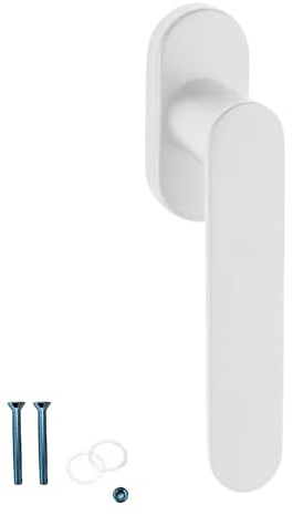 Gedotec Fenstergriff Weiß matt - Balkontürgriff Aluminium Drehkipp 42 mm 7x7 mm – Fenstergriff SHAPE 1320 – moderne Fenstergriffe für Dreh Kipp Fenster innen
