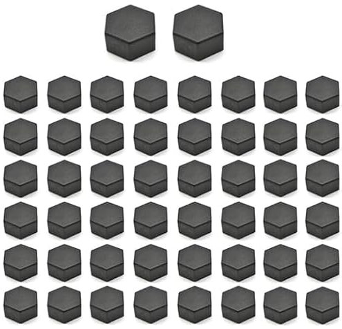 50 Stück Sechskantmutterabdeckungen, schwarz, M20 x 30 x 16 Mutterkappen, Kunststoff-Mutterschutzkappen für Sechskantmuttern