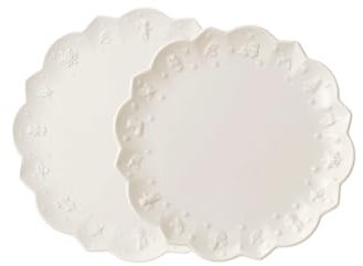 Villeroy & Boch – Toy's Delight Royal Classic Geschirr-Set 8 teilig Weiß, Spülmaschinenfest, Mikrowellensicher, Teller, Tellerset, Geschirrset 4 Personen, Weihnachtsgeschirr Toys, Premium Porcelain