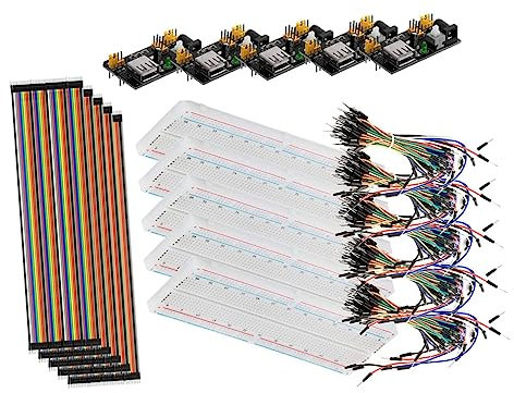 Yardenfun Breadboard Starter Kit 65 Color Jumper Wires Power Supply Module 40pin Line