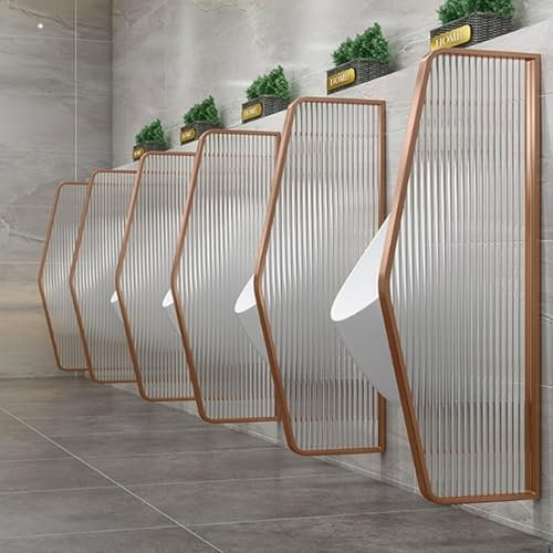 MAYFABD Urinal Trennwand Toilettentrennwand aus Gehärtetem Glas an der Wand montierte Urinal Sichtschutzwand für Erwachsene Toiletten-Sichtschutzwand für öffentliche Orte,A,2PCS