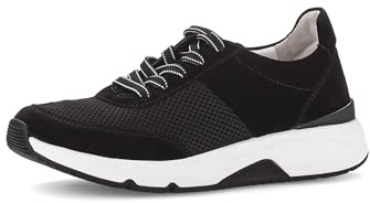 Gabor Dam lågtopp sneakers, dam halvskor, Svart 37, 38 EU