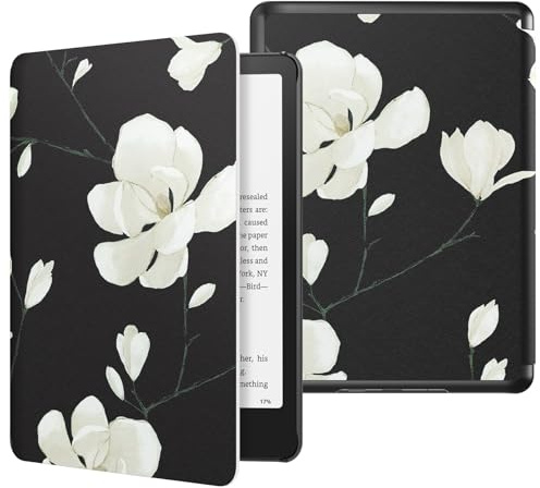 MoKo Hülle für 7 Kindle Paperwhite 12. Gen & Colorsoft,Magnolie | Leicht&Schlank, Leichte PU, Auto Schlaf/Aufwach, für Kindle Paperwhite 12. Gen 2024&Kindle Colorsoft 1. Gen 2025/2026