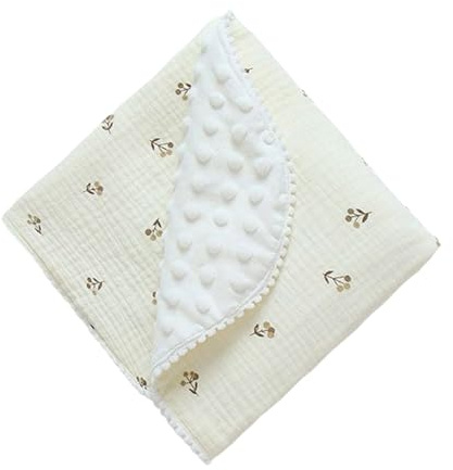Lerpwige Bambino Ricezione Coperte Con Cotone Fronte E Punteggiato Pile Backing Ragazzi Ragazze Trapunte Super Morbido Asili Coperte