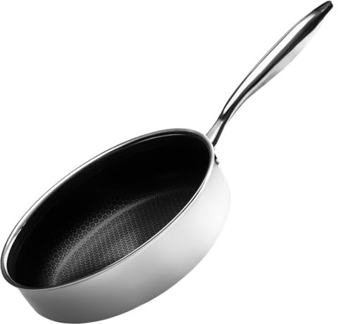 Onyx Cookware Sautepfanne 26 cm - 3,7 L | Tiefe Bratpfanne für alle Herdarten | Kratzfeste Antihaft-Oberfläche | 3-Schicht Pfanne Induktion aus Edelstahl/Aluminium | Ofenfest bis 260°C | PFAS-frei