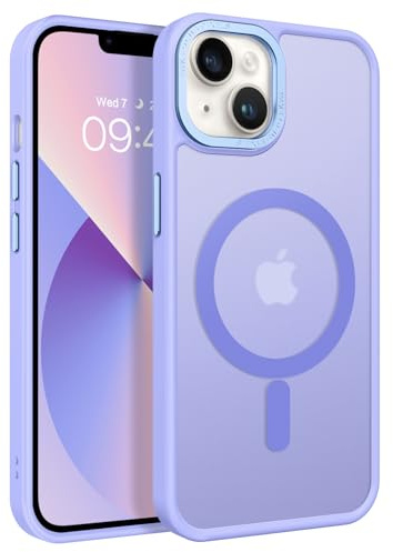 BENTOBEN Cover Magnetica per iPhone 13/iPhone 14 6,1 Pollici [Compatibile con MagSafe], Custodia Traslucida Opaca Antiurto Sottile Protettiva Case [Resistente ai Graffi], Viola Lavanda