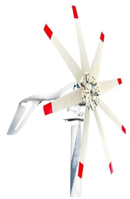 KONGMM Aerogenerador, Turbina eólica de 3000W, 12V, 24V, 48V, con 8 aspas, pequeña turbina eólica for Uso doméstico, RV, yate, bajo Ruido, Alta eficiencia(48V)