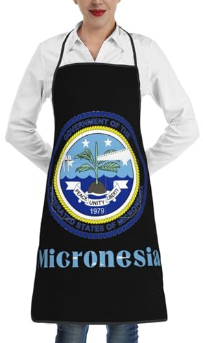 Grembiuli Industriali Micronesia Emblema Nazionale Dei Micronesiani Senza Formazione Di Pilling Apron Robusto Grembiuli Per Grigliata Giardinaggio Pulizia