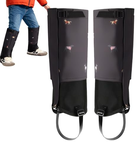 Xijobido Shoe Gaiters - Waterproof Lightweight Covers,Children Hiking Snow Leg Gaiters - for Teens Boys Girls Children Climbing Motorcycling Snowshoeing Cycling Skiing Walking Outdoor