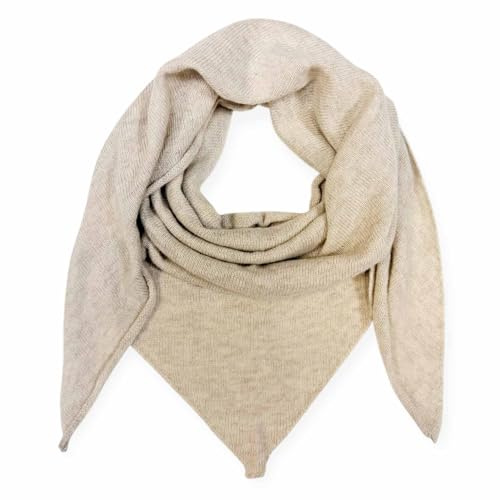Jeamis Dreieck Kaschmir Strickschal Winter Super Weich Elegant Übergangsschal Schal Herbst Stola Wolle Made in Italy