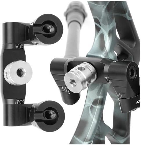 PYMUST Bogenschießen V-Bar Doppelseitiger Stabilisator aus Aluminiumlegierung V-Sitz Recurvebogen Compoundbogen Jagd Schießen (Typ 3)