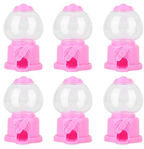 Mini dispensador de dulces de 6 uds, mini máquina de chicles, dispensador de máquina de dulces, forma bonita para recuerdos de fiesta, decoración de boda, manualidades DIY