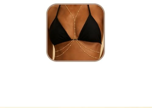 Bafutayawa Unique Body Chain, Gold Layered Body Chain, Y2K Hip Chain for Bikini Swimsuit Summer Party