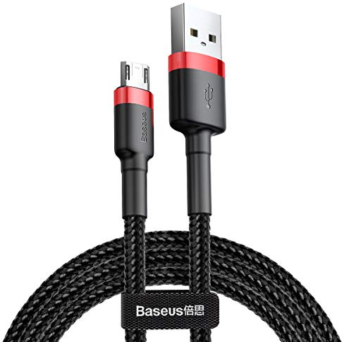 Baseus Cafule Cable - Double Side USB to microUSB QC 3.0, 2.4 A, 1 m (Red/Black)