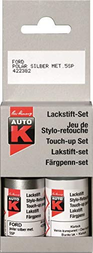Kwasny 423347 Set Lackstift Farbcode MB 787 Mountaingrau Auto-K Autolack Stift Reparaturstift 2x9ml Lackierstift Lack Reparatur Lackschäden Kratzer Originalfarbton Wetterbeständig 2-Schicht