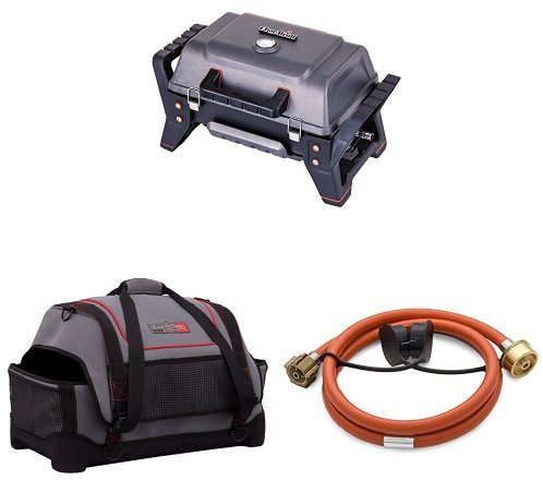 Char-Broil X200 Grill2Go - Tragbarer Gasgrill + Gasgrill Tragetasche + Adaperkit