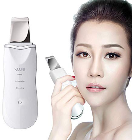 Facial Skin Scrubber Portable to Remove Blackheads Skin Scrubber Peeling Wrinkle Removal Machine Cleaner Facial Beauty Device (White)