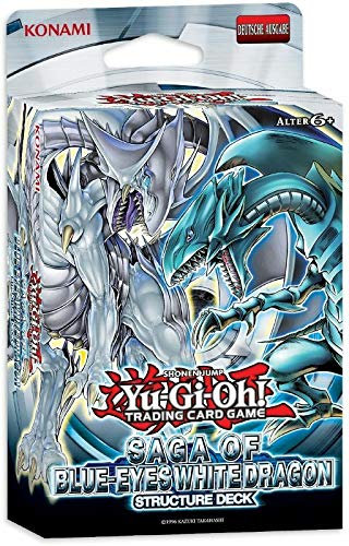 a YuGiOh Structure Deck Saga of Blue-Eyes White Dragon | DEUTSCH | Yu-Gi-Oh! Karten NEU & GÜNSTIG | + Arkero-G 50 Small Soft Sleeves japanische Kartenhüllen