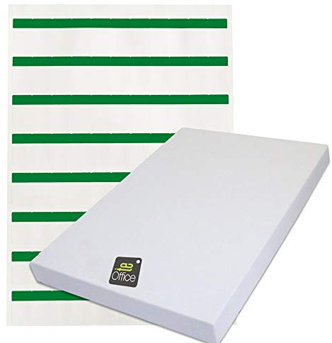 TE-Office 88 Stück Kabel Aufkleber Label Etiketten Selbstklebend Kabelmarkierer Kabelkennzeichnung Kabelbeschrifter A4 Bogen 18x30mm Grün