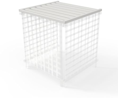 Enclo Privacy Screens ZP19053 Liberty Lattice Rooftop, 1 Slatted Top Accessory, White