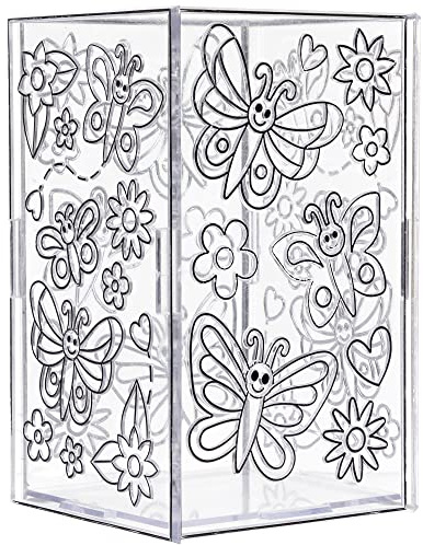 Baker Ross Suncatcher Flowerpot Craft Kits - Pack of 3, Spring Suncatcher Kits for Kids (FC407)