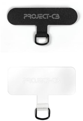 project-cb Enganche Móvil Colgar 2, Accesorios Móvil Colgante, Cuelga El Móvil Con Una Almohadilla, Enganche Para Móvil Transparente(Negro y Transparente)