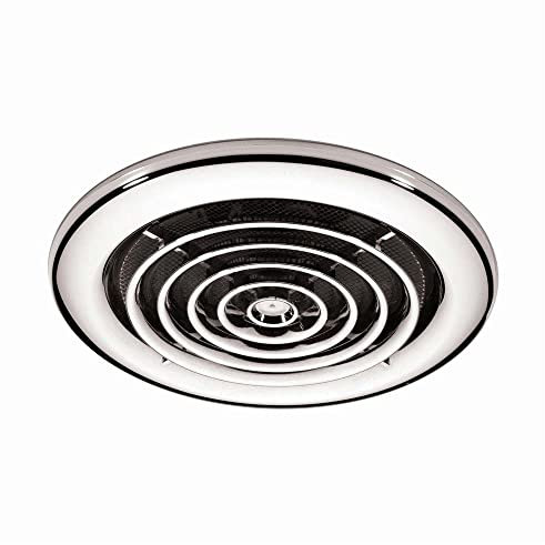 Bathroom Ceiling Extractor Fan | Chrome Fan | Ventilation For Medium Bathrooms Ensuite | HIB