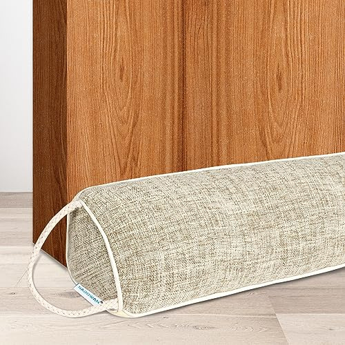 NABOWAN 30 Weighted Under Door Draft Stopper -Triangular Door Draft Blocker with Hook Loops for Easy Install, Save Energy, Home Room Essentials