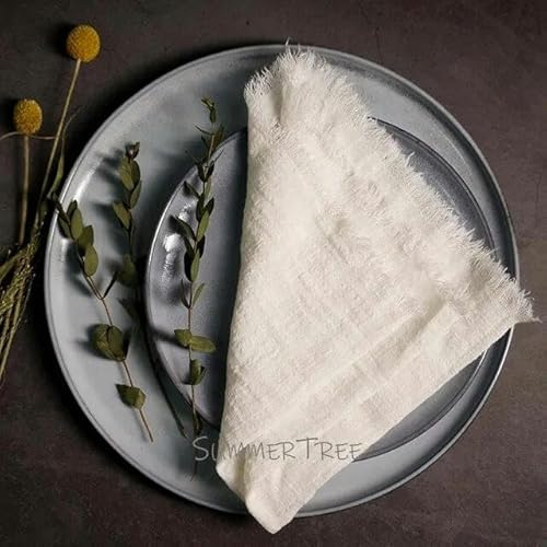 50 Stück Servietten, rustikale Baumwollgaze, 41 cm, Serviette, Musselin, Geschirrtuch, Abendessen, Retro-Käsetuch, Hochzeit, Partyzubehör, Leinen, Tischdekoration