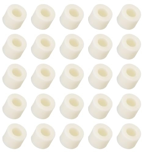 QUARKZMAN 200 Stück Distanzhülsen 11 x 5 x 8 mm Abstandshalter für M5 Weiß | Runde Distanzscheiben Gummi Unterlegscheiben Isolierung Abstandshülsen Säulen für Schrauben, Kunststoff