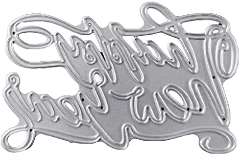Metall-Stanzschablone Happy New Year für Scrapbooking, Alben, Papierkarten, Vorlage, Dekoration
