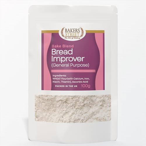 Bakers Street General Purpose Bread Improver 100g Pouch Dough Conditioner Enhancer for Consistent Baking - Improves Bread and Cake Quality, Prevents Sticky Dough - Ideal for Bread and Roll Products