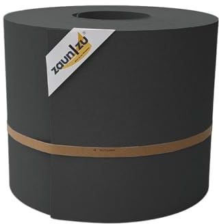 zaun|zu® Premium Maxi 50 Meter Rolle 24cm hoch | Sichtschutzstreifen PP für Doppelstabmatten UV-beständiger Sichtschutz | Zaunblende Made in Germany Anthrazit 50m